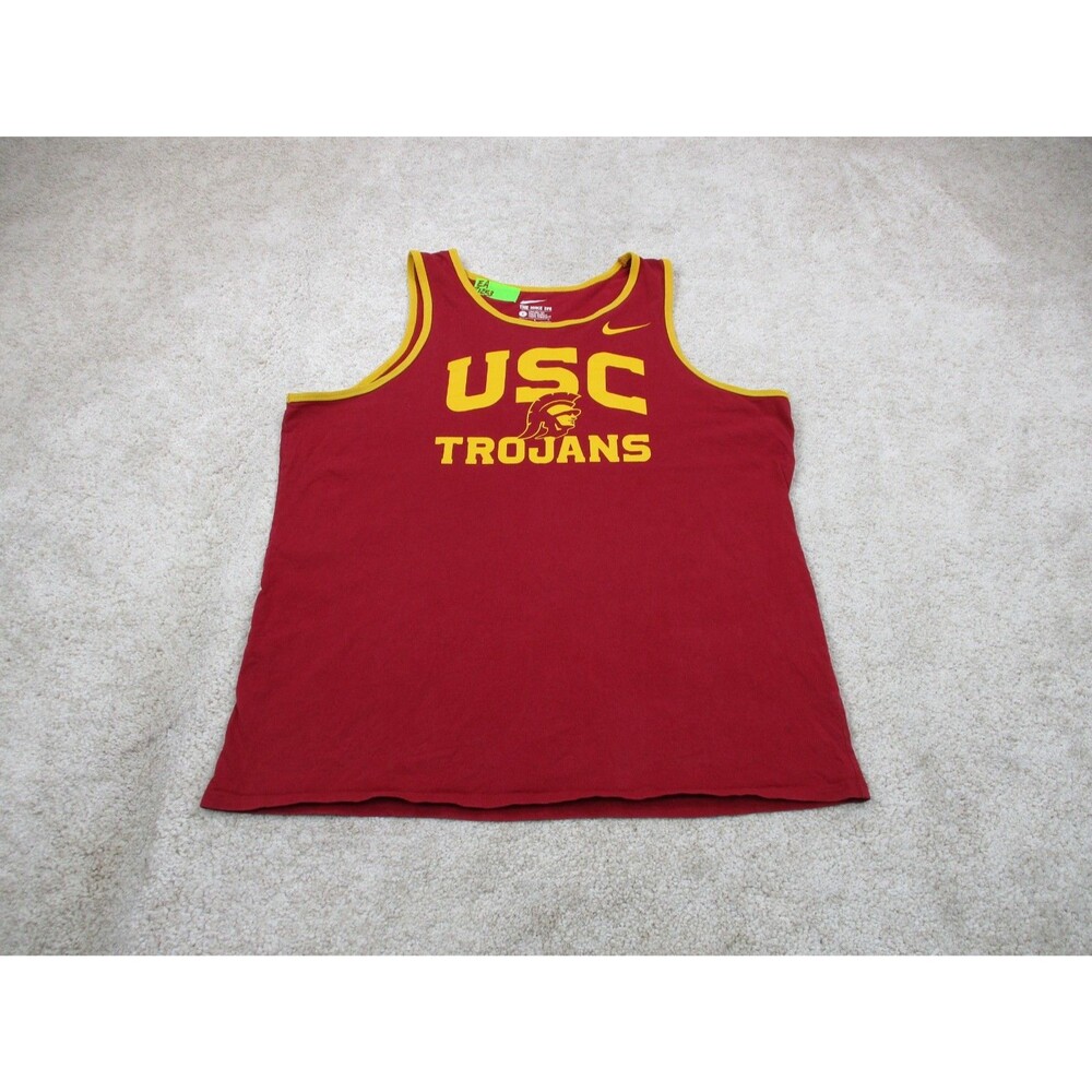 USC Trojans Nike Tank Top Mens Large L Red Southern California College Football
